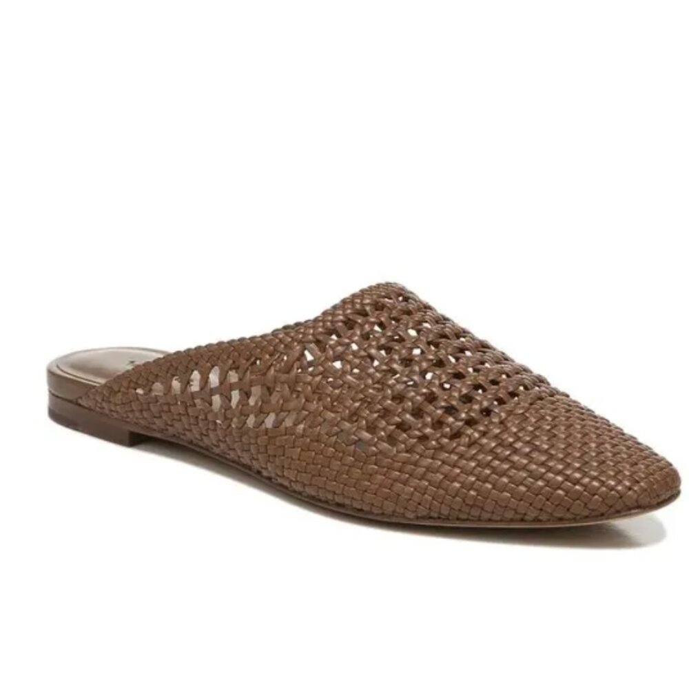 Vince Barrett Handwoven Leather Mule - Dark Brown